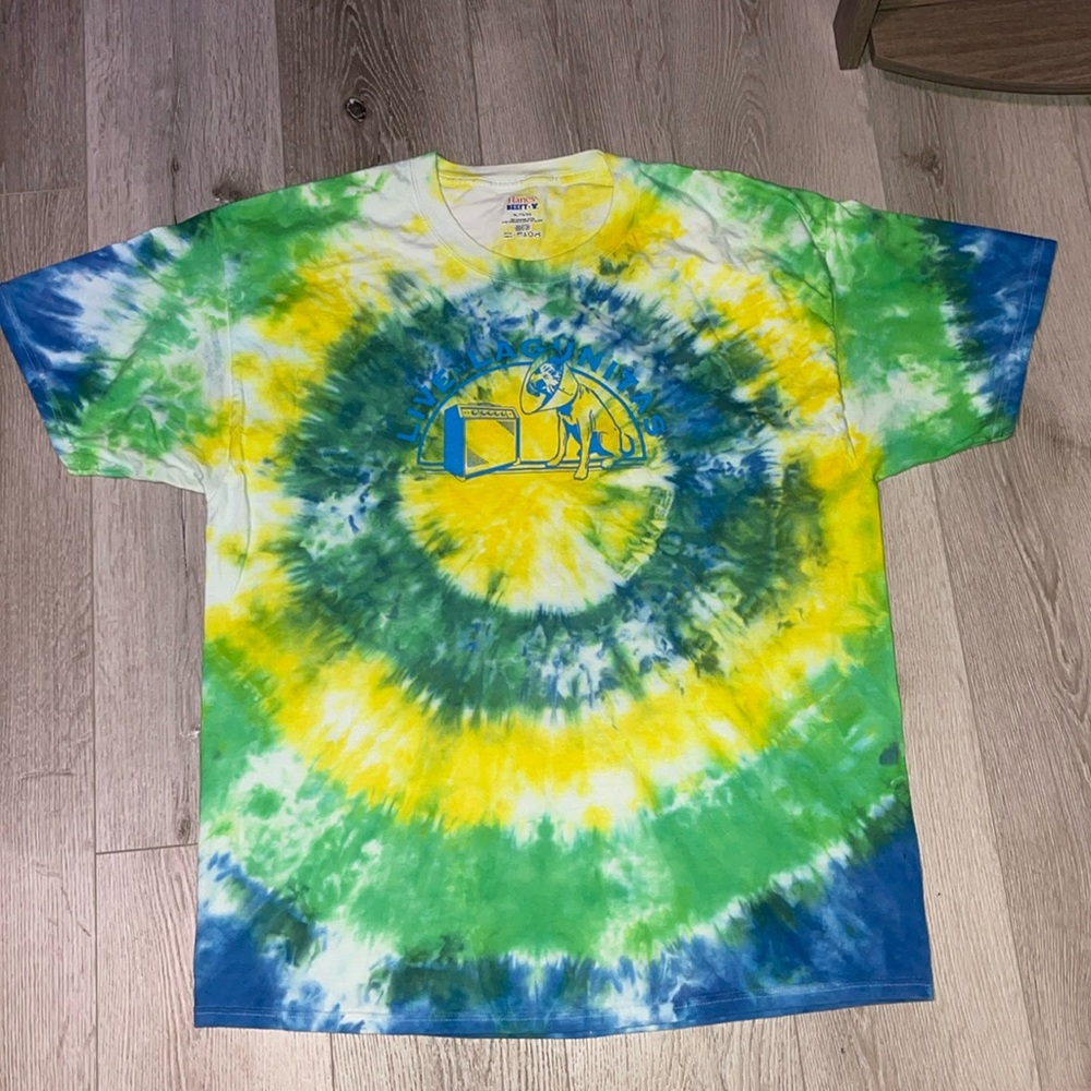 Super cool bleach dye lagunitas beer t shirt